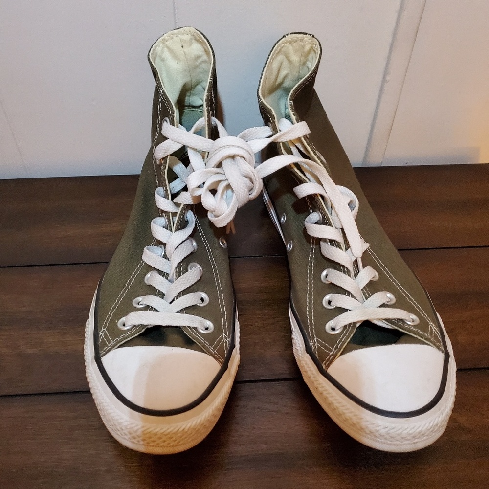 Converse all star olive green